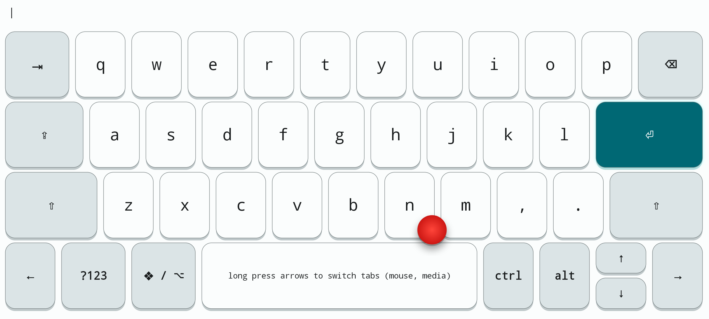 Landscape Keyboard Interface
